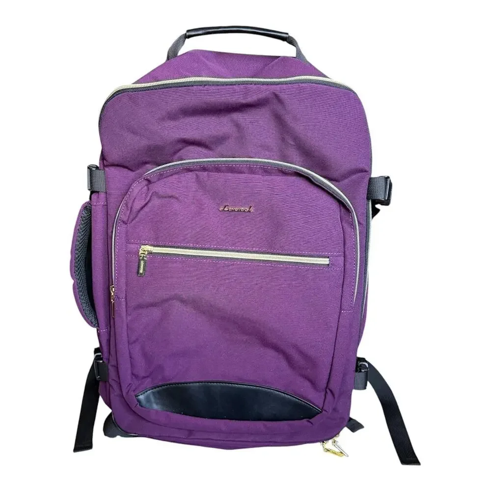 Lovevook 40L Purple Travel Backpack Soft Case Suitcase Women Bag Packing Cubes